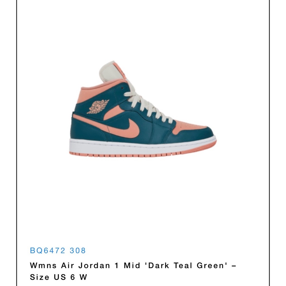 Air Jordan 1 Mid Dark Teal Green Sneakers